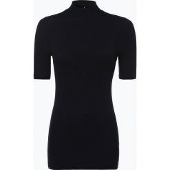 Tommy Hilfiger - T-shirt damski, niebieski. Niebieskie t-shirty damskie TOMMY HILFIGER, s, bez wzorów, prążkowane, ze stójką. Za 139,95 zł.