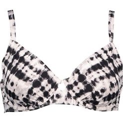 Biustonosz bikini w kolorze czarno-szarym. Czarne biustonosze z fiszbinami Skiny, z materiału. W wyprzedaży za 104,95 zł.
