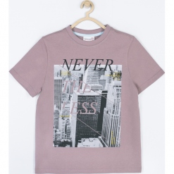 Koszulka. Pomarańczowe t-shirty chłopięce marki YOUTH, z aplikacjami, z bawełny, z długim rękawem. Za 45,90 zł.