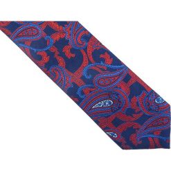 Granatowo-czerwony jedwabny krawat we wzór - paisley D237. Czerwone krawaty męskie Adam Collection - Krawaty i dodatki, na co dzień, bez wzorów, z jedwabiu, casualowe. Za 108,00 zł.
