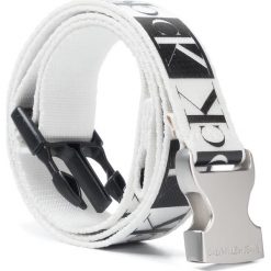 Pasek Damski CALVIN KLEIN JEANS - J Plaque Canvas Belt 3Cm K60K606261 BDS. Białe paski damskie Calvin Klein Jeans, w paski, z jeansu. Za 179,00 zł.