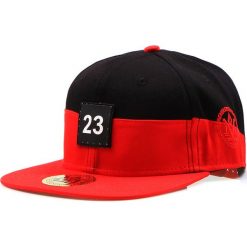 Czapki z daszkiem męskie: Czapka męska snapback czarno-czerwona (hx0221)