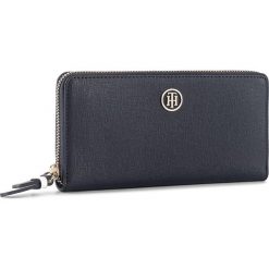 Portfele damskie: Duży Portfel Damski TOMMY HILFIGER – Th Signature Strap Lrg Za Wallet AW0AW04894 413