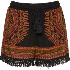Szorty drukowane bonprix czarny z nadrukiem. Czarne bermudy damskie bonprix, z nadrukiem, etno. Za 44,99 zł.