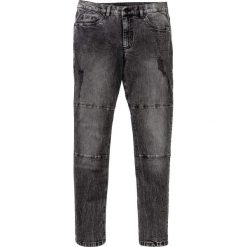 Dżinsy ze stretchem Slim Fit Straight bonprix czarny "rinse". Czarne jeansy męskie bonprix, m, bez wzorów. Za 134,99 zł.