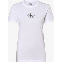 Calvin Klein Jeans - T-shirt damski, biały. Białe t-shirty damskie Calvin Klein Jeans, xs, z nadrukiem, z jeansu, bez kołnierzyka. Za 139,95 zł.