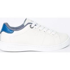 Pepe Jeans - Tenisówki dziecięce. Białe tenisówki męskie Pepe Jeans, z jeansu, na sznurówki. W wyprzedaży za 179,90 zł.