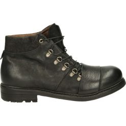 Botki męskie - 327202 NER-SM. Szare botki męskie Venezia, ze skóry. Za 499,00 zł.