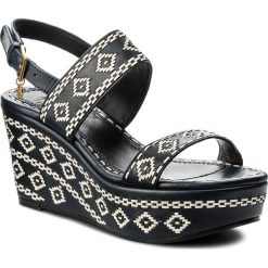 Rzymianki damskie: Sandały TORY BURCH – Blake 80mm Ankle 46613 Perfect Navy/Perfect Ivory 444