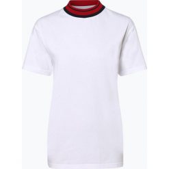 Calvin Klein Womenswear - T-shirt damski, czarny. Czarne t-shirty damskie marki Calvin Klein Womenswear, xs, w paski, prążkowane, bez kołnierzyka. Za 139,95 zł.