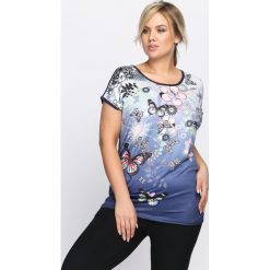 Granatowy T-shirt This Life. Niebieskie bluzki damskie marki Born2be, l. Za 24,99 zł.