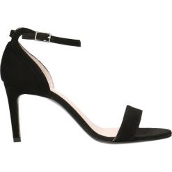 Sandały OLIVIA. Czarne sandały damskie marki Gino Rossi, w paski, ze skóry, eleganckie, z otwartym noskiem, na wysokim obcasie, na szpilce, z paskami. Za 299,90 zł.