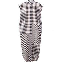 Długie sukienki: McQ Alexander McQueen CUT UP Długa sukienka black/white gingham