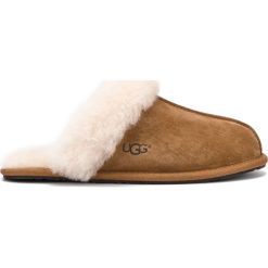 UGG Scuffette II Kapcie Brązowy. Pomarańczowe kapcie damskie Ugg, ze skóry. Za 445,95 zł.