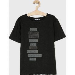 Blukids - T-shirt dziecięcy 140-170 cm. Czarne t-shirty chłopięce Blukids, z nadrukiem, z bawełny, bez rękawów. W wyprzedaży za 34,90 zł.