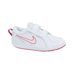 Buty Nike Pico 4 (PSV) (454477-103). Białe buty dziewczęce sportowe Nike, na wiosnę, w paski, ze skóry, z paskami. Za 99,99 zł.