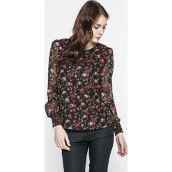 Vero Moda - Bluzka Rose. Czarne bluzki damskie Vero Moda, na co dzień, s, w kwiaty, z poliesteru, casualowe, z okrągłym kołnierzem, bez rękawów. W wyprzedaży za 39,90 zł.