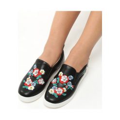 Trampki damskie slip on: Czarne Slip On Dolka