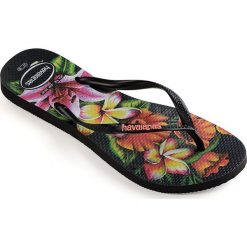 Havaianas - Japonki. Czarne klapki damskie Havaianas, bez wzorów, z materiału, bez obcasa, na obcasie. Za 129,90 zł.