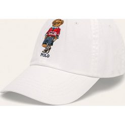 Polo Ralph Lauren - Czapka. Białe czapki męskie Polo Ralph Lauren, z aplikacjami, z bawełny. Za 259,90 zł.