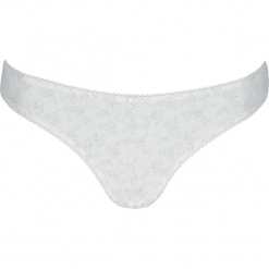 Stringi "Kimi" w kolorze biało-szarym. Białe stringi Esprit. W wyprzedaży za 43,95 zł.
