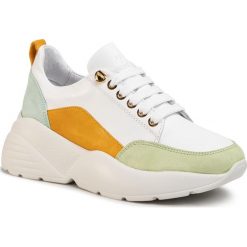 Sneakersy CYCLEUR DE LUXE - Brigi CDLW201618 White/Yellow/Light Gr. Białe półbuty damskie Cycleur De Luxe, bez wzorów, ze skóry, bez obcasa, na płaskiej podeszwie, bez zapięcia. Za 639,00 zł.