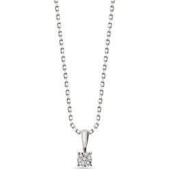 Łańcuszki męskie: Unikalny Wisiorek Białe Złoto – złoto białe 333, Diament 0,03ct
