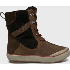 Keen - Śniegowce Elsa II Wool. Pomarańczowe śniegowce damskie marki Keen, ze skóry, na sznurówki. W wyprzedaży za 299,90 zł.