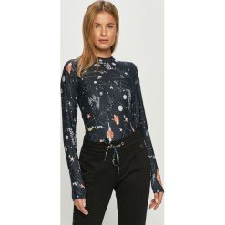 Femi Stories - Longsleeve Pisco. Niebieskie topy damskie Femi Stories, s, bez wzorów, z elastanu, z golfem. Za 179,90 zł.