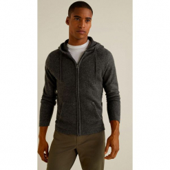 Mango Man - Sweter Simply. Brązowe kardigany męskie Mango Man, l, z dzianiny, z kapturem. Za 199,90 zł.
