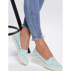 Miętowe Tenisówki Come Get It. Zielone trampki i tenisówki damskie Renee, bez wzorów, bez zapięcia. Za 29,99 zł.