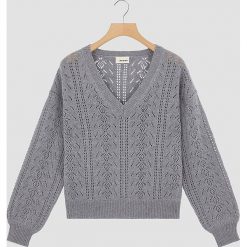 Sweter w kolorze szarym. Szare swetry damskie Rodier, z wełny, klasyczne. W wyprzedaży za 159,95 zł.