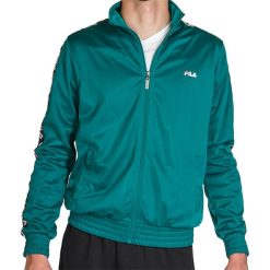 FILA TAPE TRACK JACKET > 681867-A215. Bluzy męskie Fila, xl, bez wzorów, z poliesteru, street, z kontrastowym kołnierzykiem, z długim rękawem, długie, bez kaptura. W wyprzedaży za 199,99 zł.