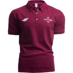 Koszulki polo: Koszulka polo męska Łotwa Pyeongchang 2018 TSM801 – bordowy