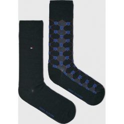 Tommy Hilfiger - Skarpety (2-pack). Niebieskie skarpetki męskie TOMMY HILFIGER, bez wzorów, z elastanu. W wyprzedaży za 34,90 zł.