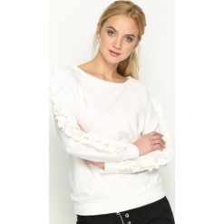 Bluzy damskie: Biała Bluza Fancy Sleeves