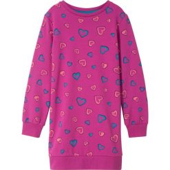 Sukienka dziewczęca dresowa bonprix fioletowa orchidea. Fioletowe sukienki dziewczęce bonprix, z nadrukiem, z dresówki, bez rękawów. Za 37,99 zł.
