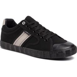 Trampki LANETTI - MSS20089-06 Black. Czarne półbuty męskie Lanetti, na co dzień, bez wzorów, z gumy, bez zapięcia. Za 79,99 zł.