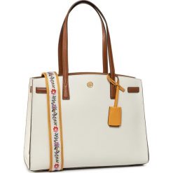 Torebka TORY BURCH - Walker Color-Block Satchel 75213 New Ivory/Classic Cuoio 104. Białe torebki klasyczne damskie Tory Burch, bez wzorów, ze skóry, klasyczne, bez dodatków. Za 2319,00 zł.