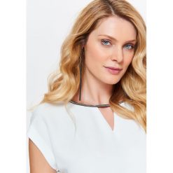 Bluzki asymetryczne: ELEGANCKA BLUZKA Z BŁYSZCZĄCĄ TAŚMĄ