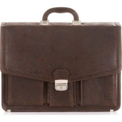 Skórzana teczka aktówka męska vintage c.brązowa PAOLO PERUZZI GA319 - c.brązowy. Pomarańczowe aktówki męskie Paolo Peruzzi, w paski, ze skóry, vintage. Za 499,99 zł.