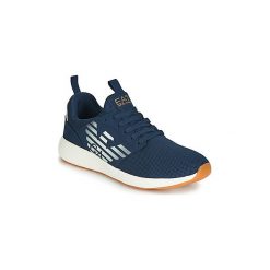 Buty Emporio Armani EA7 FUSION RACER U. Niebieskie trampki męskie marki Emporio Armani EA7, bez wzorów, bez zapięcia. Za 649,00 zł.