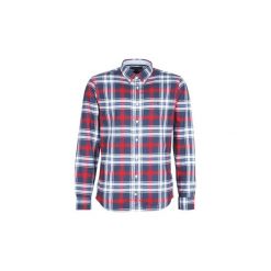 Koszule z długim rękawem Tommy Hilfiger CHECKED HERRINGBONE SHIRT. Niebieskie koszule męskie TOMMY HILFIGER, xl, bez wzorów, bez kołnierzyka, z długim rękawem. Za 351,20 zł.