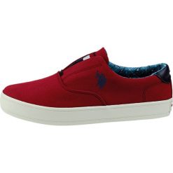 U.S. POLO ASSN. tenisówki slip-on męskie Flag 42 czerwone. Czerwone trampki męskie U.S. Polo Assn., bez wzorów, bez zapięcia. W wyprzedaży za 169,00 zł.