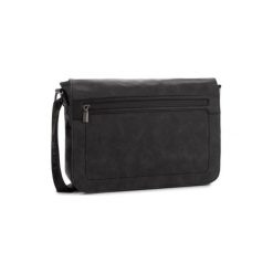 TORBA Lanetti RM0915. Czarne torby męskie skórzane Lanetti, bez wzorów, ze skóry ekologicznej. Za 149,99 zł.