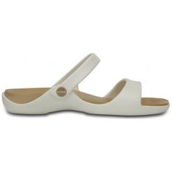 Sandały damskie: Crocs Sandały Damskie Cleo V Sandal W, Oyster/Gold w7 (37,5)