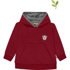 Bluza w kolorze czerwonym. Czerwone bluzy niemowlęce Mother Nature & Me, z aplikacjami, z bawełny, bez rękawów, bez kaptura. W wyprzedaży za 62,95 zł.