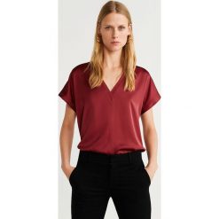 Mango - T-shirt Chemago. Zielone bluzki damskie Mango, s, bez wzorów, z poliesteru, bez kołnierzyka. Za 69,90 zł.