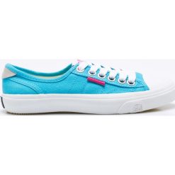 Superdry - Tenisówki. Szare tenisówki damskie Superdry, z materiału. W wyprzedaży za 69,90 zł.