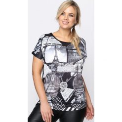 Bluzki damskie: Czarny T-shirt Shine a Light